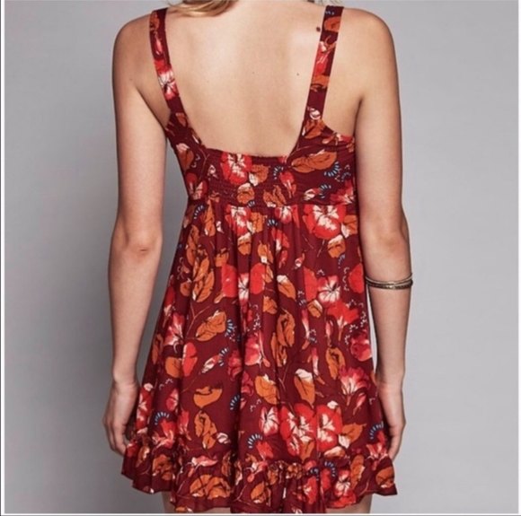 FREE PEOPLE Lattice Lovers Lace-Up Mini Dress - Picture 2 of 7